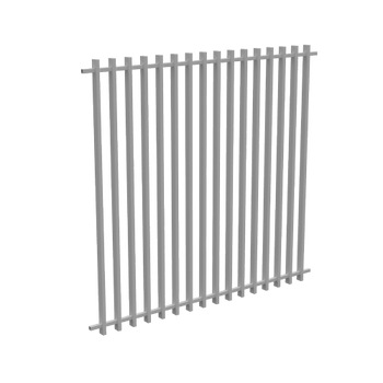 BARRIER - Batten Pool Safe Fence PANEL (BARR 50x25)1969mm Wide x 1800mm High - WHITE