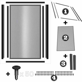 1.9m High Pool Perf - (Can be cut down to 1.8m or any smaller height. EASY-BUY Complete Kit Package Deal - PREMIUM Perf. (Perforated) Pool Fence Panel - Black - 1300mm wide x 1900mm high
