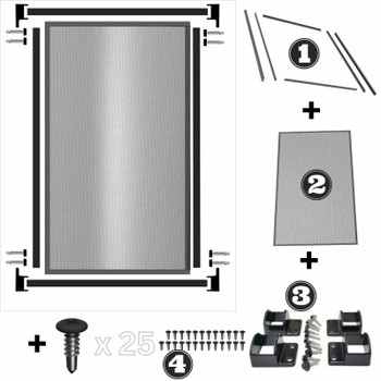 1.9m High Pool Perf - (Can be cut down to 1.8m or any smaller height or width). EASY-BUY Complete Kit Package Deal - PREMIUM Perf. (Perforated) Pool Fence Panel - Black - 1400mm wide x 1900mm high