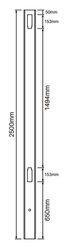 1 Way Post for Full Privacy Fence - 2500mm long - 127x127mm wide - 3.8mm Wall Thickness - Length info 1 Way Post for Full Privacy Fence - 2500mm long - 127x127mm wide - 3.8mm Wall Thickness - Length info