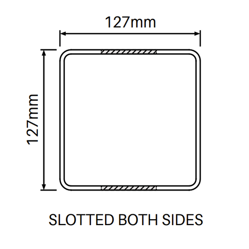 2 Way Post for Full Privacy Fence - 2500mm long - 127x127mm wide - 3.8mm Wall Thickness - Comes With Tapered Cap 2 Way Post for Full Privacy Fence - 2500mm long - 127x127mm wide - 3.8mm Wall Thickness - Comes With Tapered Cap
