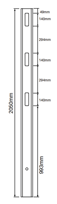 1 Way Post for 3 Rail Fencing - 2050mm long - 127x127mm wide - 3.8mm Wall Thickness - Comes With Tapered Cap - Info 1 Way Post for 3 Rail Fencing - 2050mm long - 127x127mm wide - 3.8mm Wall Thickness - Comes With Tapered Cap - Info