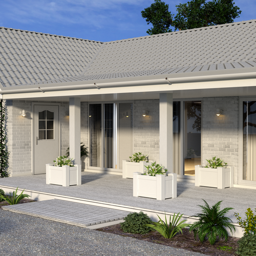 Large White PVC Planter Box - 795mm long x 505mm wide - 500mm high Large White PVC Planter Box - 795mm long x 505mm wide - 500mm high