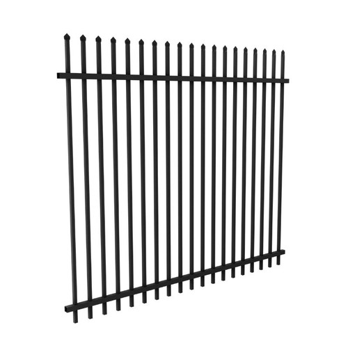 Very Heavy Duty DETE Steel Security Panel - 2.1m high x 2.4m - Powder Coated Black