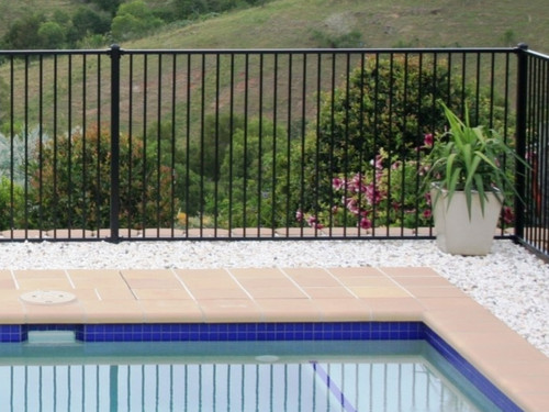 Black Aluminium Pool Fence Panel - Price without fittings.
