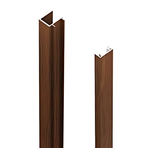 U-Channel Side-Frame for Aluminium Slats - Concealed Screws Cover - Full-Lengths - For Slat Fencing and Screening - Wood-Look Kwila. U-Channel Side-Frame for Aluminium Slats - Concealed Screws Cover - Full-Lengths - For Slat Fencing and Screening - Wood-Look Kwila.