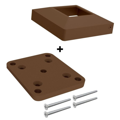 Base Plate & Cover Kit for 50x50mm 'Timber Look' Posts Base Plate & Cover Kit for 50x50mm 'Timber Look' Posts
