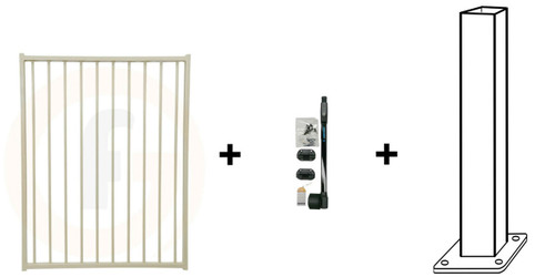 Pool Safe Gate Kit - with flanged latch post Pool Safe Gate Kit - with flanged latch post