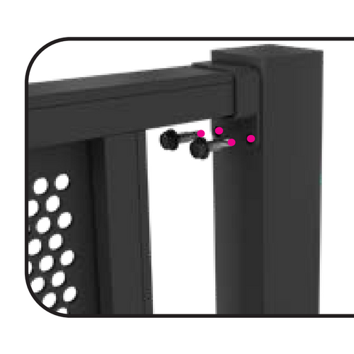 Premium Perforated Pool Fence Panels Bracket Fitment View.