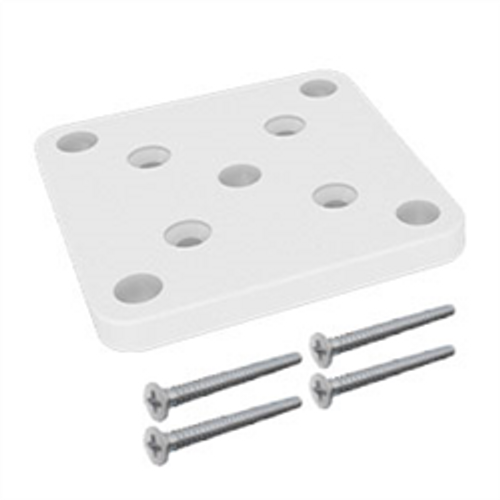 Base Plate with Screws to suit special heavy duty 50x50mm post - Premium Pearl White Base Plate with Screws to suit special heavy duty 50x50mm post - Premium Pearl White