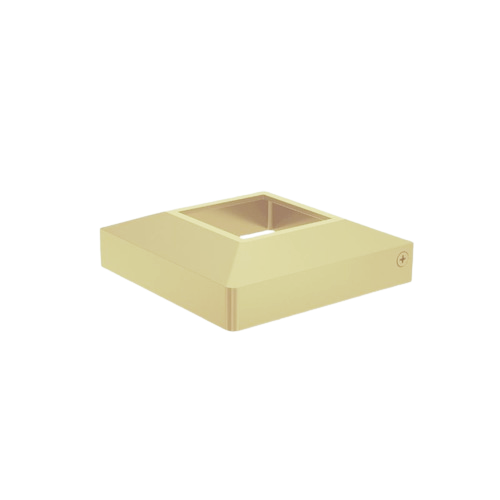 Base Plated Post Domical Cover for 50mm Wide Pool Fence Posts - Primrose Base Plated Post Domical Cover for 50mm Wide Pool Fence Posts - Primrose