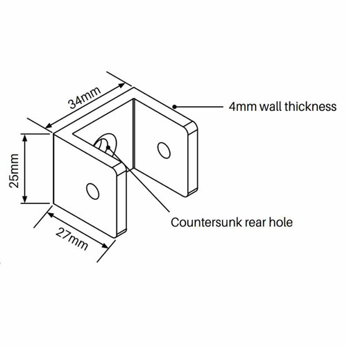 Slimline Satin Black BARR "C" Bracket -Slimline Fence Panel Fitting Brackets For BARR Batten Fence Panels - Specifications and drawing details. Slimline Satin Black BARR "C" Bracket -Slimline Fence Panel Fitting Brackets For BARR Batten Fence Panels - Specifications and drawing details.