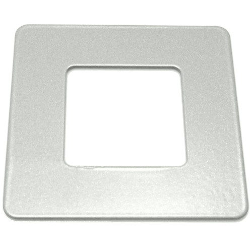 Flat 'Core-Drilled Post' Cover Plate - silver Flat 'Core-Drilled Post' Cover Plate - silver