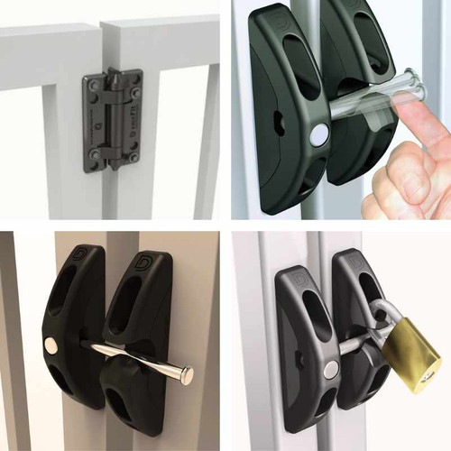 Single Gate Kit with Slimline T-Latch (Lockable with Padlock) Single Gate Kit with Slimline T-Latch (Lockable with Padlock)