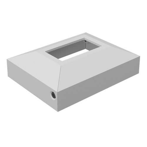 BARR Base Plate Cover for 50x25mm Slimline BARR Posts -  PEARL WHITE BARR Base Plate Cover for 50x25mm Slimline BARR Posts -  PEARL WHITE
