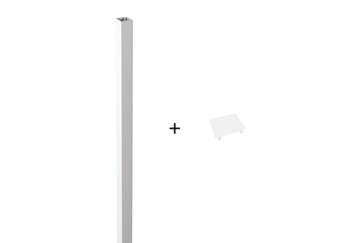 Heavy Duty Fence Post with Cap - 1.8m Long - Standard Concrete in-ground fence post (or can attach a base plate) - Premium Pearl White Heavy Duty Fence Post with Cap - 1.8m Long - Standard Concrete in-ground fence post (or can attach a base plate) - Premium Pearl White