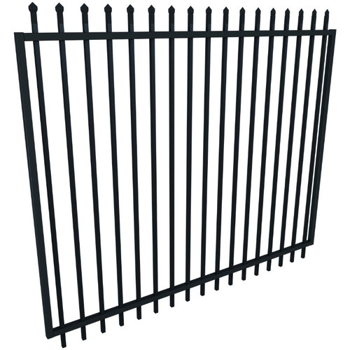 2.1m high x 2.45m wide Security Gate, Powder Coated Black.