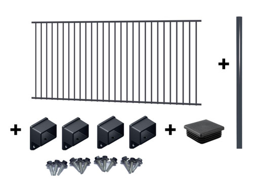 2.4m wide Easy-Buy pool fencing package Deal with in-ground post and brackets in 10 Designer colours. 2.4m wide Easy-Buy pool fencing package Deal with in-ground post and brackets in 10 Designer colours.