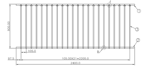 900mm high Fence Panel Detail 900mm high Fence Panel Detail