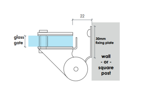 Glass Gate wall hinges Glass Gate wall hinges