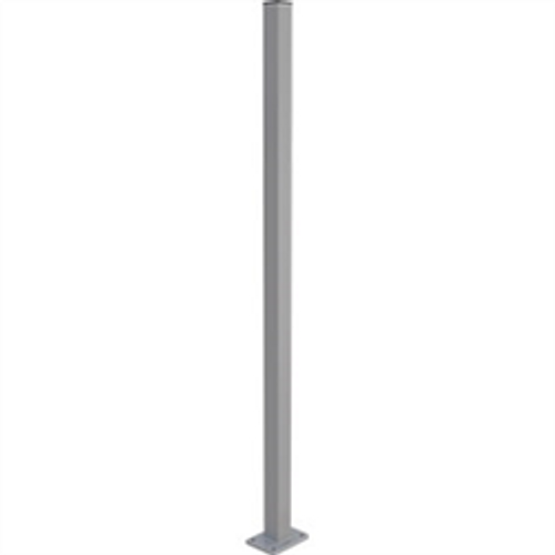 Aluminium fence post with base plate 1.3m long