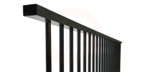 Black Flat Top pool fence panel Black Flat Top pool fence panel