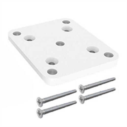 Base Plate Kit fits to 50x50mm Heavy Duty Aluminium Fence Post with 4 x 50mm screws. - Pearl White Base Plate Kit fits to 50x50mm Heavy Duty Aluminium Fence Post with 4 x 50mm screws. - Pearl White