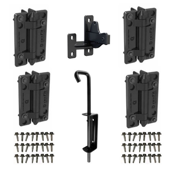 Simple fit Kwik-Fit Double Gate Standard Hinge Kit, with screws.