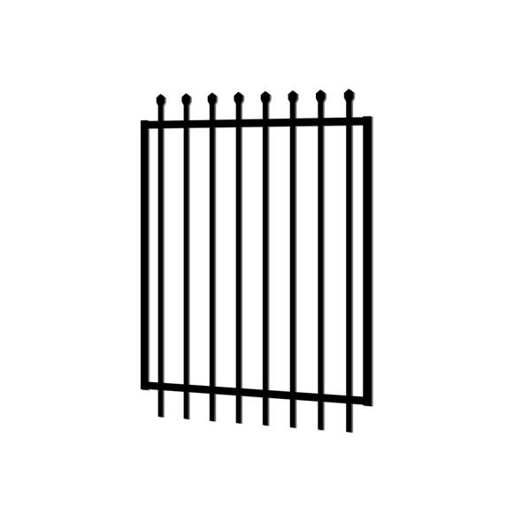1.2m wide x 1.8m high Aluminium Crimped Top Security Gate