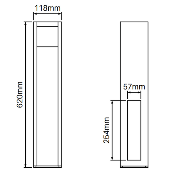 Concealed Heavy Duty Base Plate for PVC Posts - 620mm long - NOT FOR GATE POSTS - Info