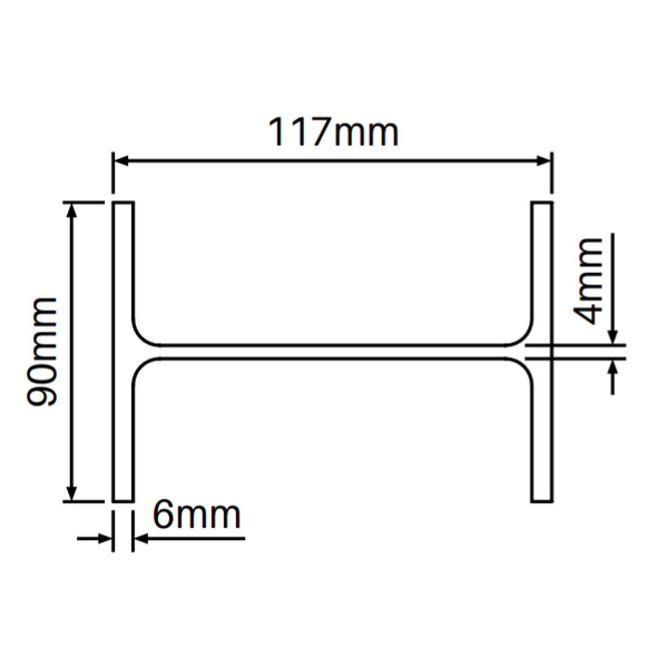 Heavy Duty Strengthening Beam for Posts - 1800mm long - Info