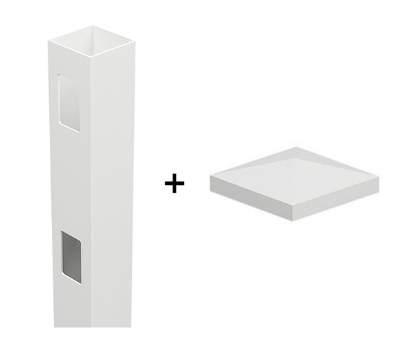 1 Way Post for Semi Privacy Fence - 1900mm long - 102x102mm wide - 3.8mm Wall Thickness