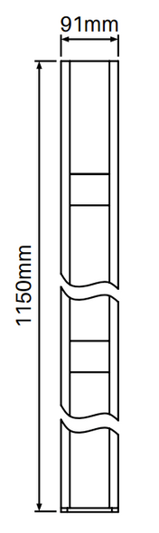 Concealed Heavy Duty Base Plate for Gate Posts - 1150mm long - Info