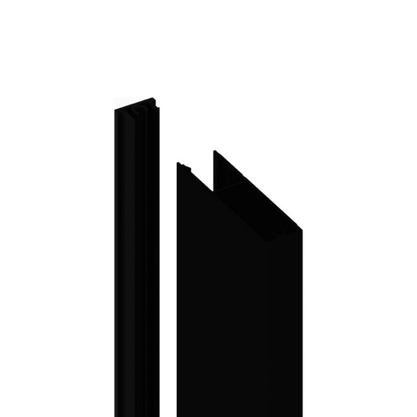65x16mm Batten Front and Back Clip - 6100mm long - Black