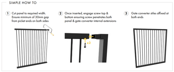 DIY Custom Width Aluimium Gate Kit - How to Use