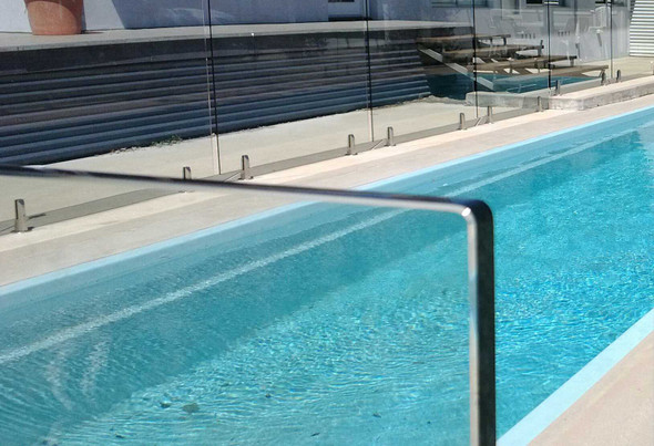 1450Wx1200Hx12mm Frameless Glass Pool Fence Panel, 'A' Grade Quality, Australian Standards Pass Mark, Clear Toughened, Polished Edges and Corners.