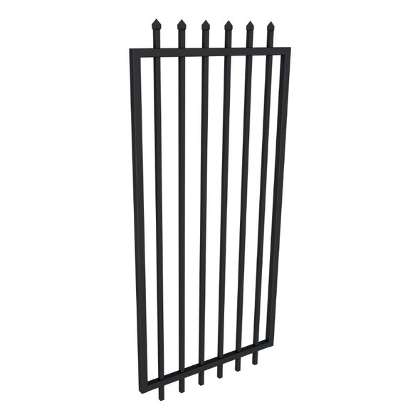 2.1m high x 2.45m wide Security Gate, Powder Coated Black