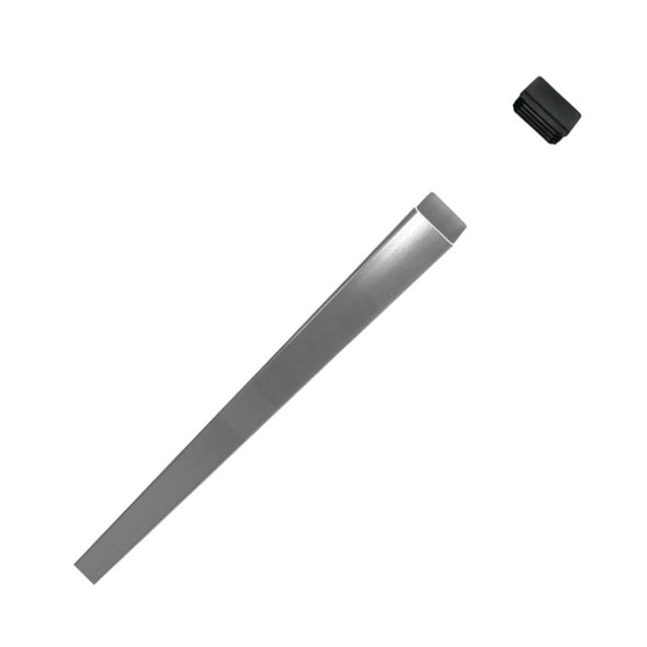 Fence Post with Cap 1.8m - to concrete in ground (or cut & screw to wall) - Silver