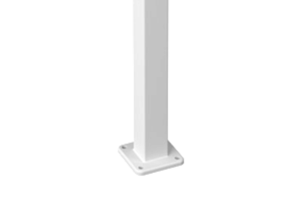 Base Plated Pearl White - Pool Fence Post. - Fence Guru | Fencing Suppliers Australia-wide – Since 2014