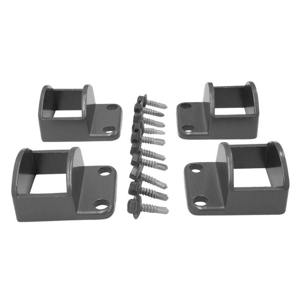 Original Style (Used if square style not available) - Panel Fittings Set - 4 brackets with screws - Woodland Grey