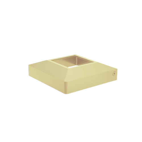 Base Plated Post Domical Cover for 50mm Wide Pool Fence Posts - Primrose