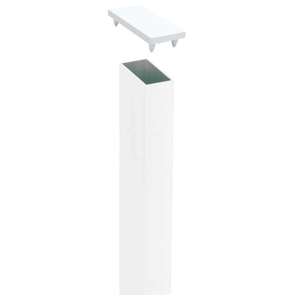 50x25mm POST for BARRIER (BARR) Batten Fence System - 1800mm long - PEARL WHITE