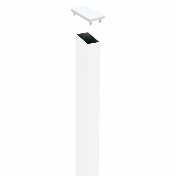50x25mm POST for BARRIER (BARR) Batten Fence System - 2500mm long - PEARL WHITE