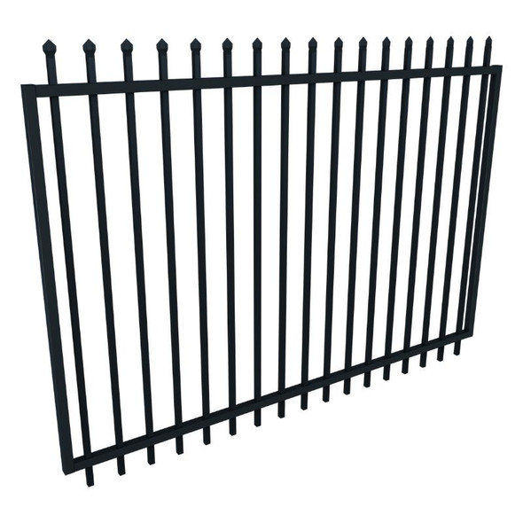 Extra Wide Security Gate - 2.45m wide x 1.8m high. Galvanized Steel Powdercoated Black construction.