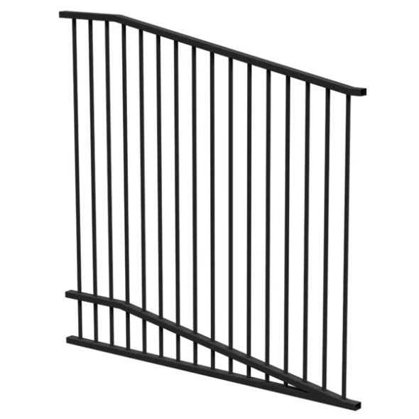 1.4m High Raked Retaining Wall Panel - 1400mm High Slopes to 1200mm high - Aluminium Pool Safe Flat Top Design