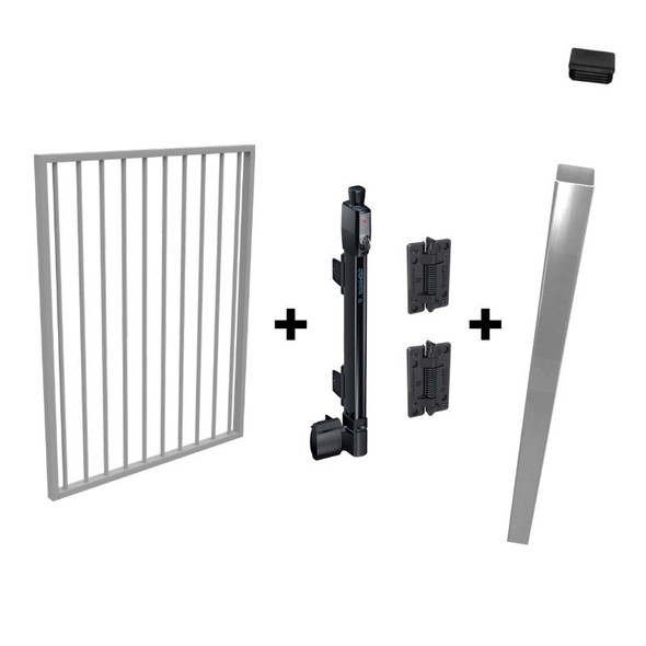 Pool Safe Gate Kit - with latch post (2.1m) to concrete inground - Colour is your choice!