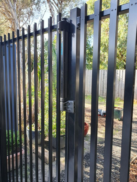 Slat-Fence - 1.8m High Vertical Slat Pool Safe Gate. Powder Coated Black.