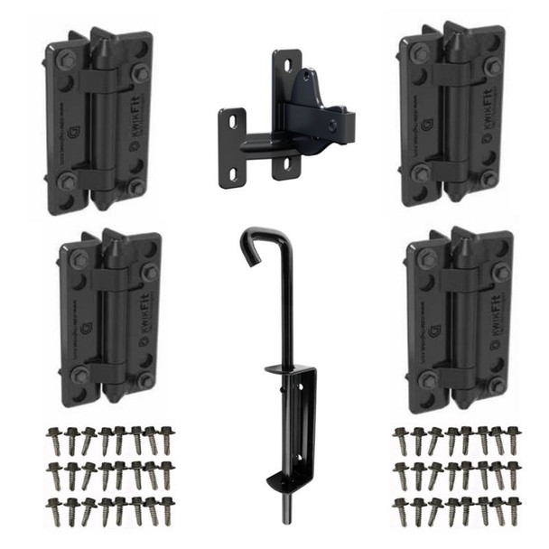 Simple fit Kwik-Fit Double Gate Standard Hinge Kit, with screws.