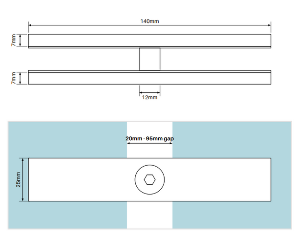 Premium Inline Glass to Glass Joiner Specifications
