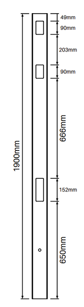 Heavy Duty Gate Post for Semi Privacy Fence - 1900mm long - 102x102mm wide - 3.8mm Wall Thickness - Info